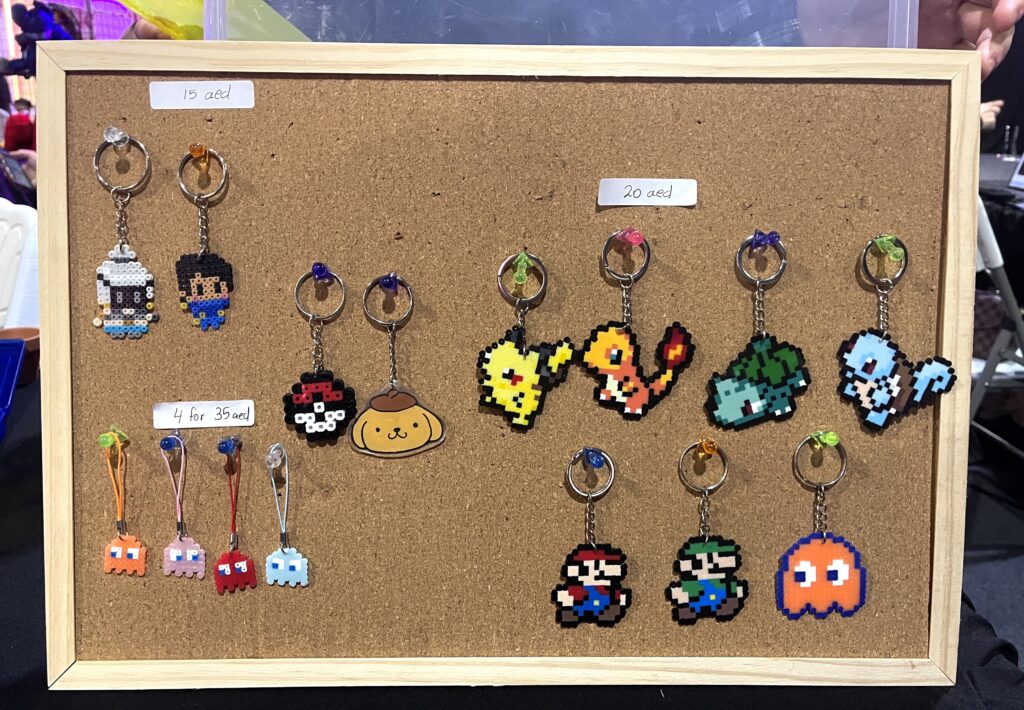 Local businesses had their anime inspired crafts for sale during the last day of the ice cream festival. (Photo taken at @Shammacrafts' booth)