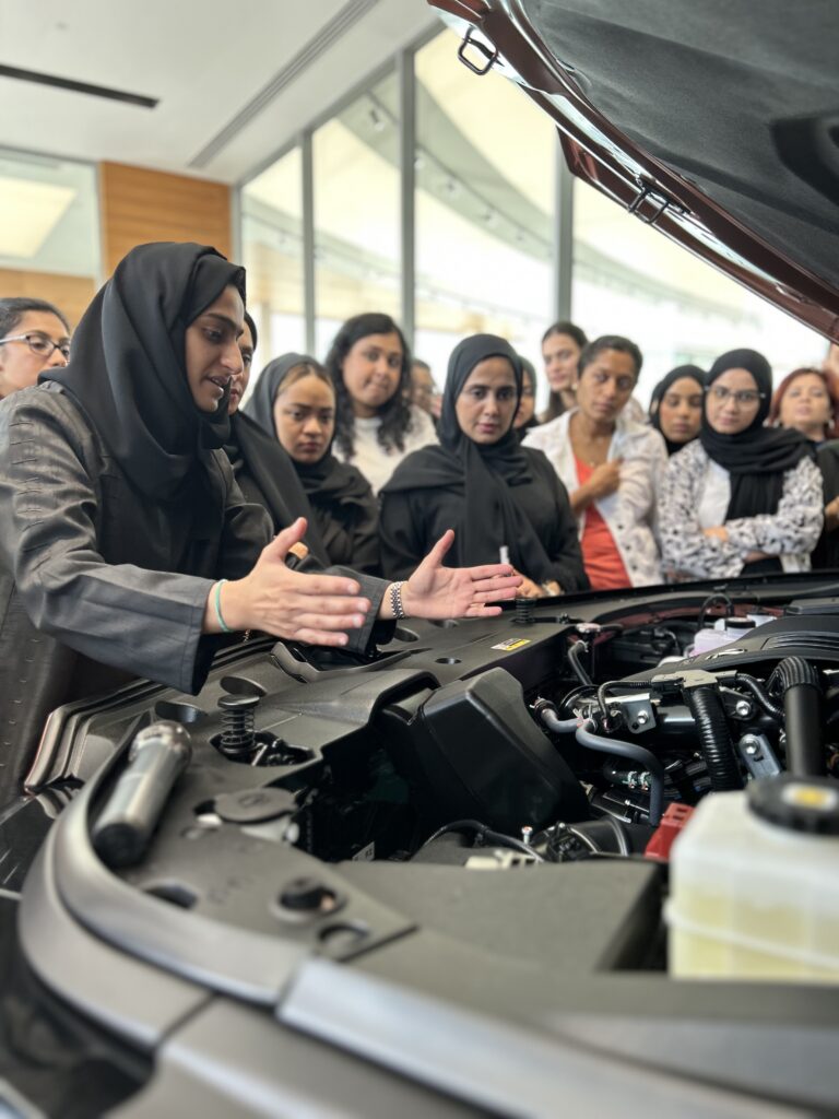 The workshop was held by Huda Al Matroushi, who covered a variety of car maintenance tips. (Supplied) 