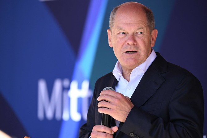 German Chancellor Olaf Scholz on Sunday welcomed a recent Saudi-led summit on a peace settlement to end the fighting in Ukraine. (AFP)