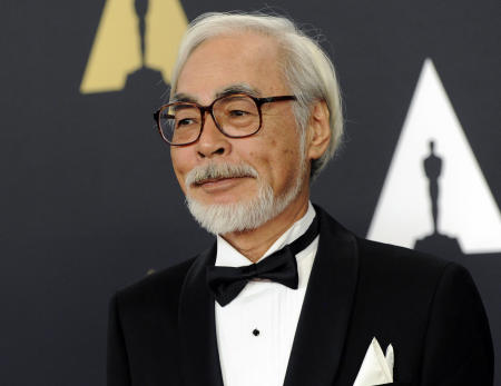 Hayao Miyazaki arrives at the 6th annual Governors Awards in Los Angeles. (AP/file)