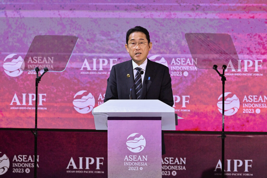 Kishida told reporters he spoke briefly with Qiang ahead of a session at the Association of Southeast Asian Nations (ASEAN) in Jakarta. (AFP)