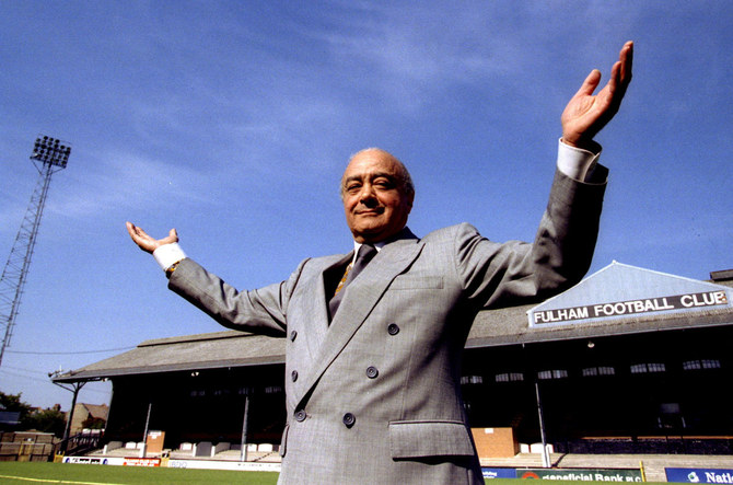 As Al-Fayed’s battle with the Conservative Party fluctuated between victory and defeat, he supported his empire by purchasing Fulham Football Club in 1997, elevating it from obscurity to a constant member of the Premier League. (AFP file)