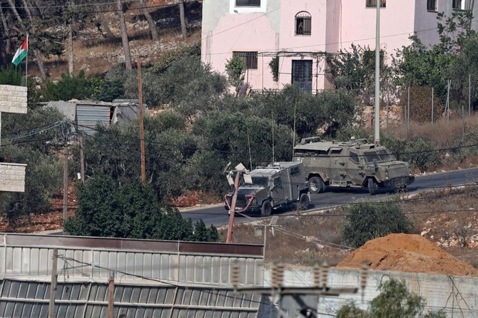 Israeli security forces conduct a military raid in the Palestinian village of Aqaba, in the occupied West Bank, on September 1, 2023. (Photo by Jaafar ASHTIYEH / AFP)