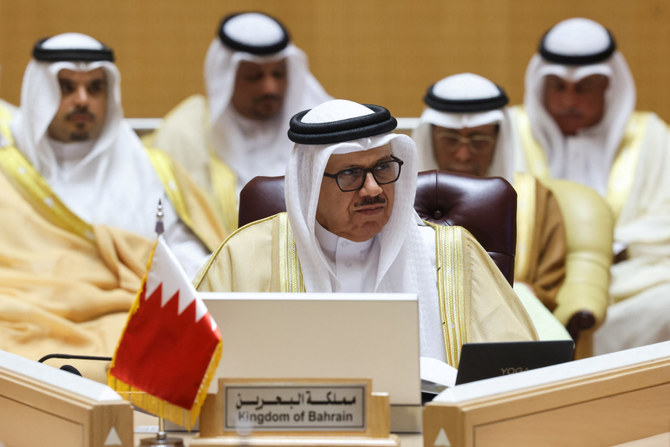 Bahraini Foreign Minister Abdullatif Al Zayani participates the Gulf Cooperation Council Ministerial Meeting in Riyadh on September 7, 2023. (REUTERS)