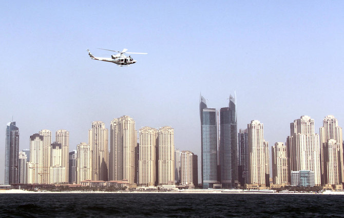 The AeroGulf helicopter fell in the sea off the coast of Umm Al Quwain during a night training flight that took off Thursday evening from Al Maktoum International Airport. (AFP file photo)
