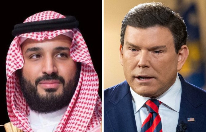 The channel’s special report will focus on energy, relations with the US, changes in the Kingdom, and feature what is billed as a “sit down no holds barred interview “ between the crown prince and Fox News’ chief political anchor - Bret Baier. (SPA/AFP)