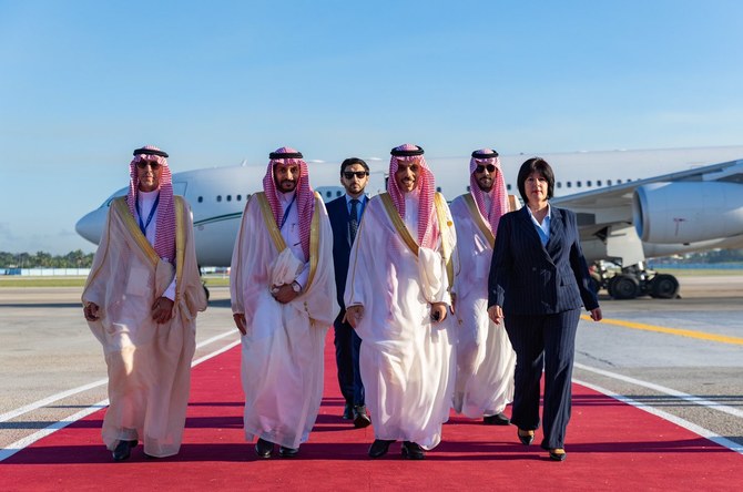 Saudi Arabia’s foreign minister Prince Faisal bin Farhan arrived in Cuba on Friday ahead of the G77 + China summit, which is being held in Havana from September 15 to 16. (KSAMOFA)