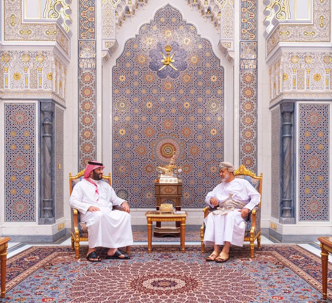 Saudi Crown Prince Mohammed bin Salman departed Oman on Saturday after a special visit during which he met Sultan of Oman, Haitham bin Tarek. (SPA)