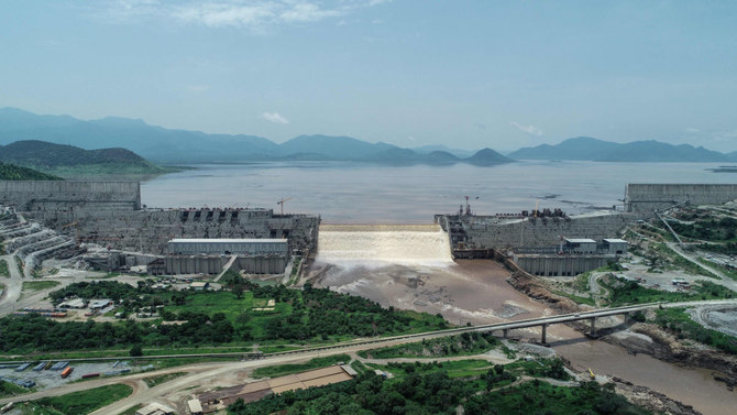 An aerial view Grand Ethiopian Renaissance Dam on the Blue Nile River in Guba, northwest Ethiopia. (AFP file photo)