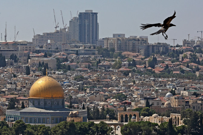 A view of the Al-Aqsa Mosque compound and its Dome of the Rock in Jerusalem’s Old City. (File/AFP)