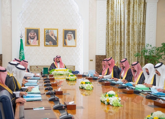 Saudi Arabia’s Crown Prince Mohammed bin Salman chairs Tuesday’s Cabinet session. (SPA)