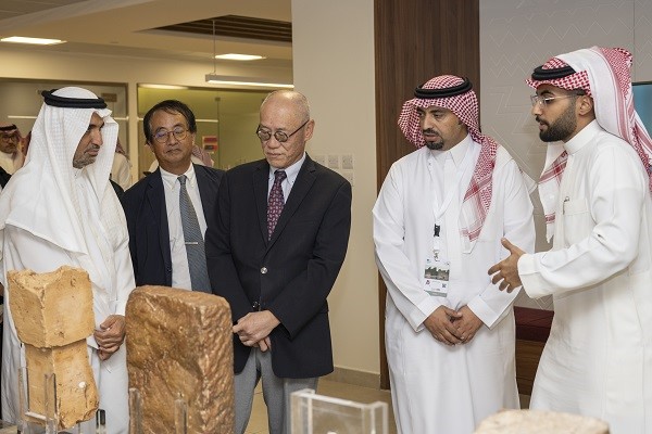 Iwai Fumio, ambassador of Japan in Saudi Arabia, visits the cultural heritage site. (Supplied)