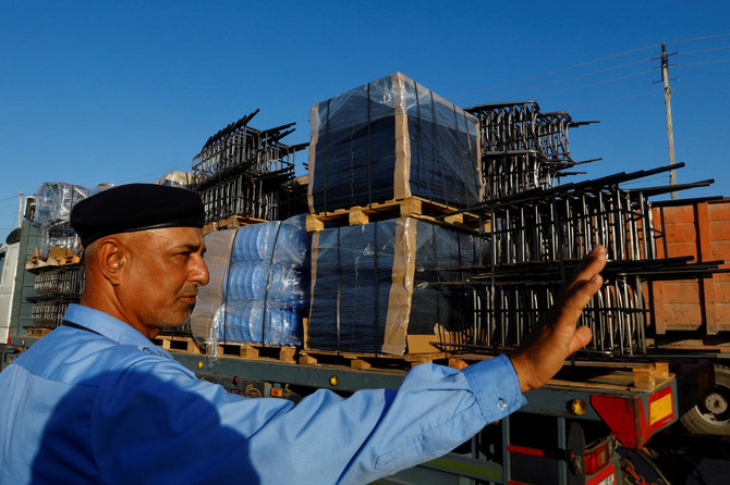 The Kerem Shalom crossing was closed last week after the Israeli army said it found explosives hidden within a clothing delivery carried in three trucks. (Reuters)