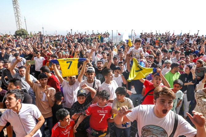 Cristiano Ronaldo’s visit to Tehran created chaos not only in the capital but all around the country (File/AFP)