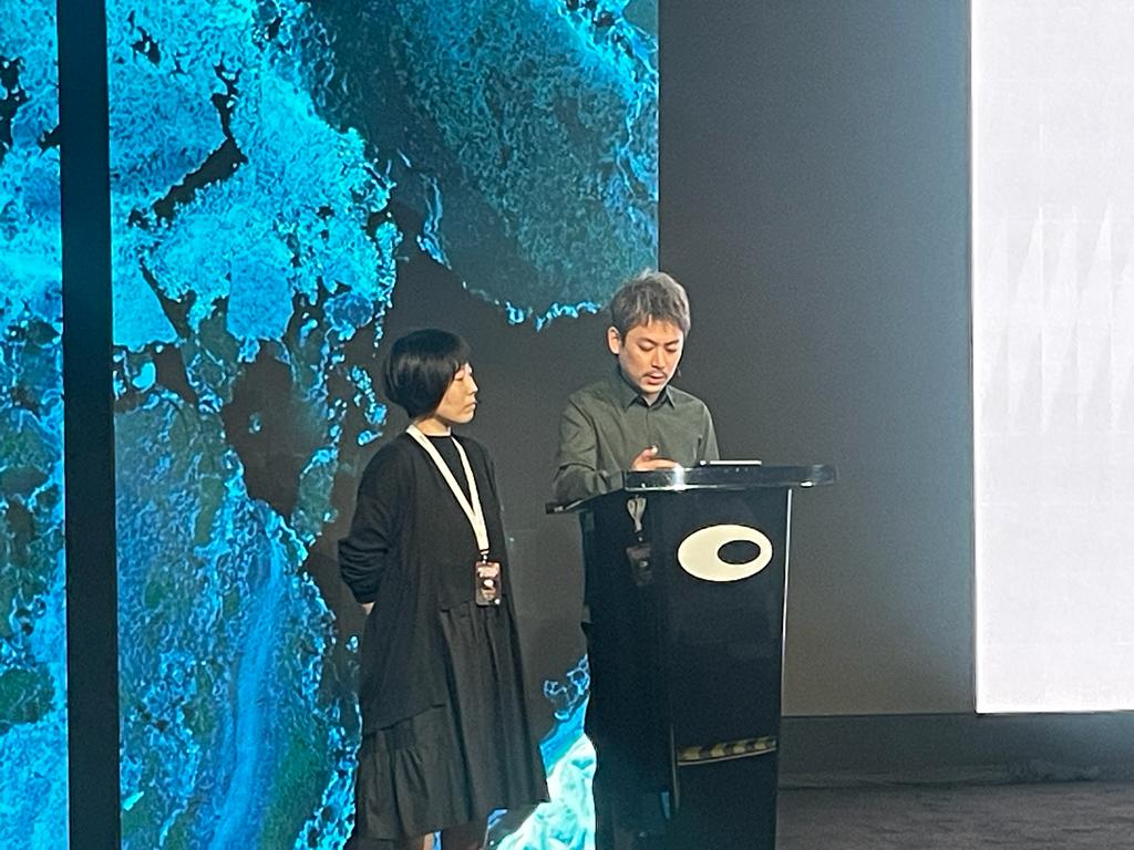 Japanese Principle Takashige Yamashita and Partner Youngah Kang at Dubai's Climate Future Week on Sept. 27. (ANJ)