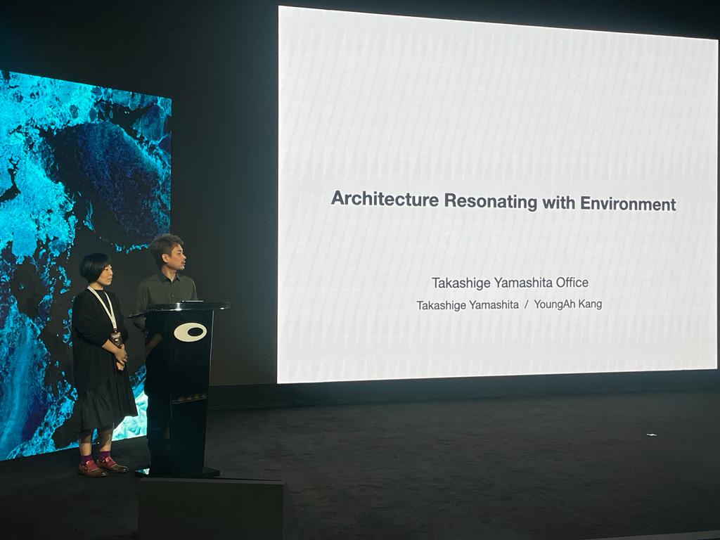 Japanese Principle Takashige Yamashita and Partner Youngah Kang at Dubai's Climate Future Week on Sept. 27. (ANJ)