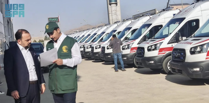 Saudi Arabia’s King Salman Humanitarian Aid and Relief Center has delivered 20 fully equipped ambulances to the Turkish Ministry of Health. (SPA)