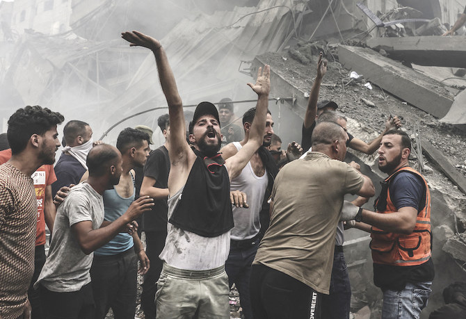 Israel’s formal declaration of war threatens greater destruction in the densely populated, impoverished Gaza Strip. (AFP)