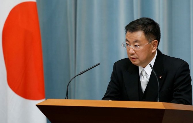 Japan’s Chief Cabinet Secretary Hirokazu Matsuno. (Reuters)
