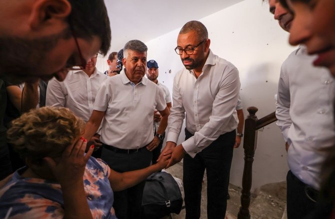 James Cleverly is currently in Israel, meeting with leaders and survivors of the Hamas attack. (Twitter/@JamesCleverly)