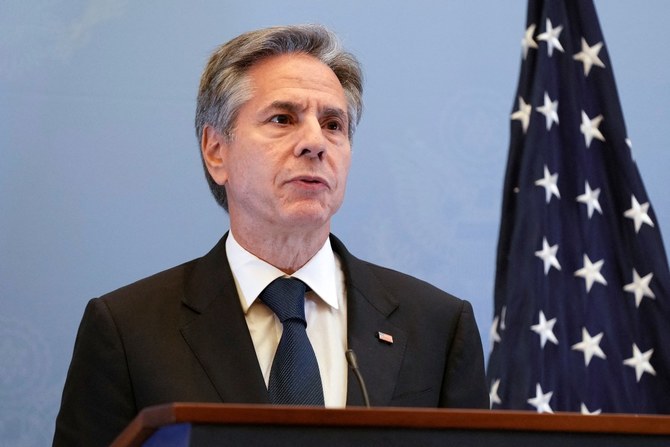 Blinken vowed on a visit to Israel on Oct. 12, 2023, that the US would “always” back it but said the Palestinians also have “legitimate aspirations” not represented by militant group Hamas. (AFP)