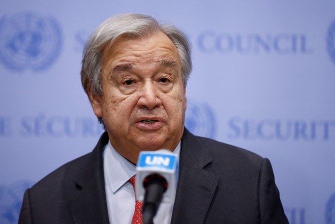 UN Secretary-General Antonio Guterres addresses the situation in Israel and Gaza (AFP)