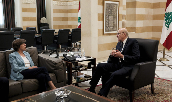 Lebanese authorities should take all necessary measures to avert a war with Israel, France's Foreign Minister Catherine Colonna said in Beirut on Monday. (AFP)