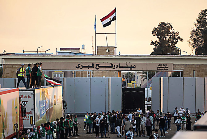 Saudi Arabia and the UAE have pledged assistance to Gaza, but aid agencies have struggled to gain access via the Rafah border crossing. (Getty Images/AFP) 