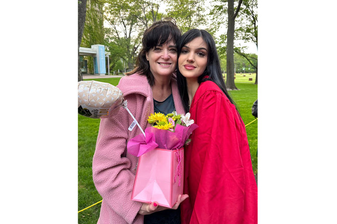 An undated photo of Judith Raanan, left, and her daughter Natalie, 18. On Oct. 20, 2023, Israel announced the two American women held by Hamas were released. (AP)