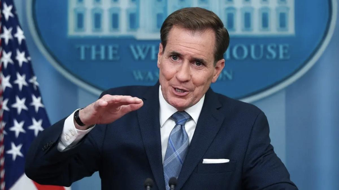 National Security Council spokesman John Kirby speaking to reporters at the White House. (Reuters/File Photo)