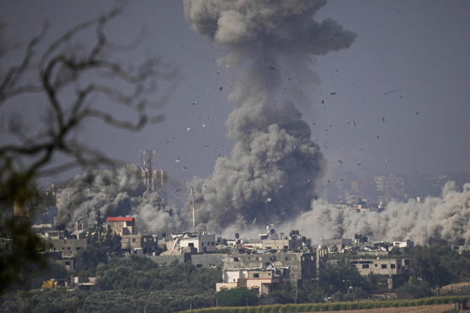Northern Gaza sites hit by Israeli fighter jets included ‘terror tunnels, underground combat spaces and additional underground infrastructure.’ (AP)