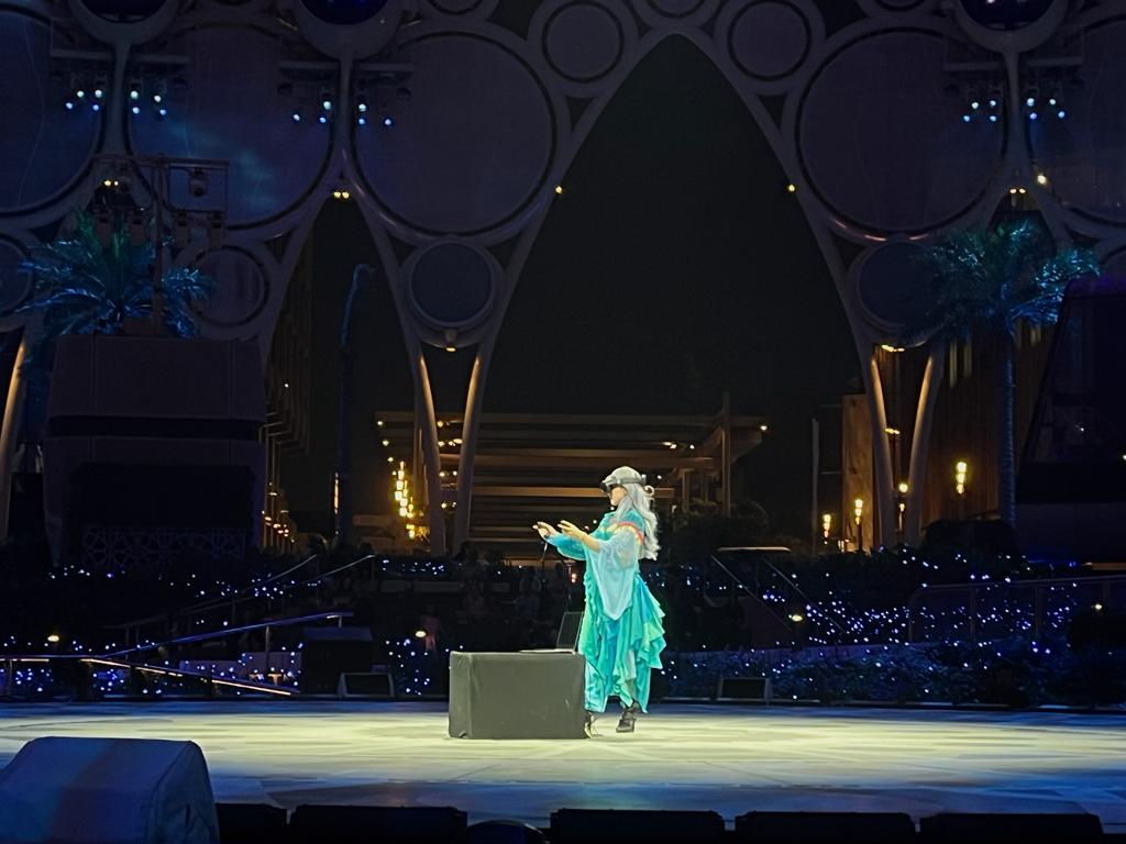 Sekiguchi during her performance at Expo City's Al Wasl Dome in Dubai. (ANJ)