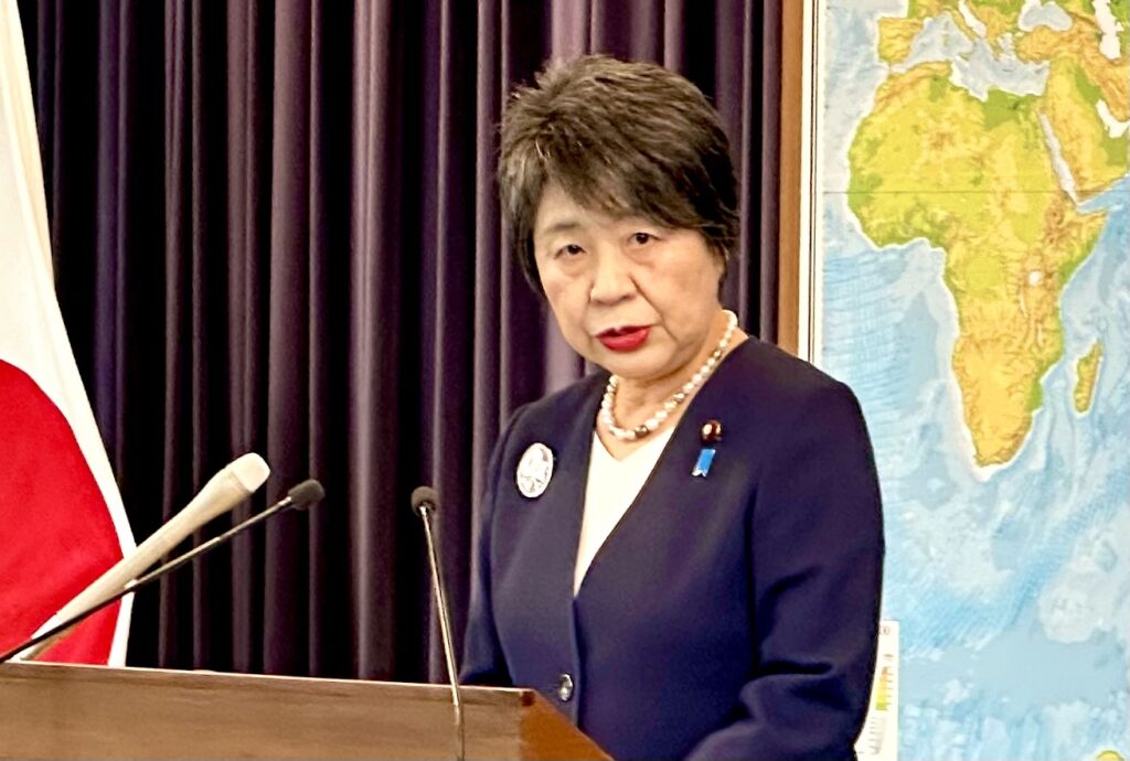 Japan’s Foreign Minister KAMIKAWA Yoko.(ANJ) 