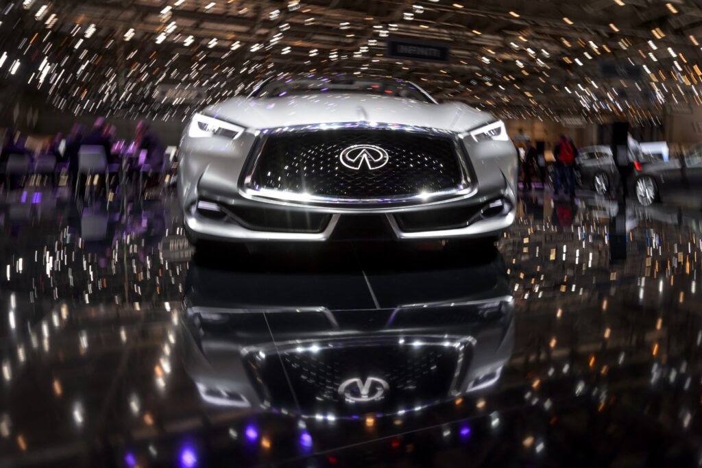 The evolved logo of the vehicle tells the story of the mission and vision of the luxury brand. (AFP)