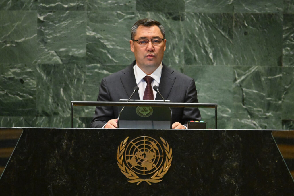 Zhaparov will also hold talks with Prime Minister Fumio Kishida and attend a banquet to be hosted by Kishida and his wife. (AFP)