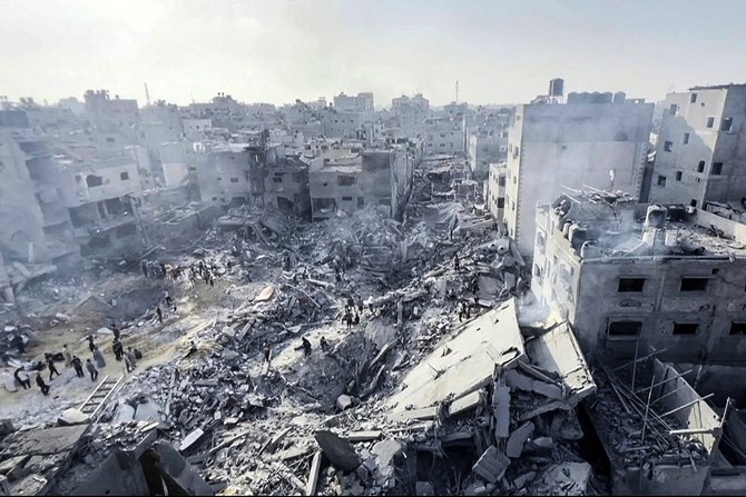Israeli forces have bombed the densely packed Jabalia refugee camp in north Gaza for the second day in a row, following a previous assault that killed dozens of people and wounded many others.(AFP)