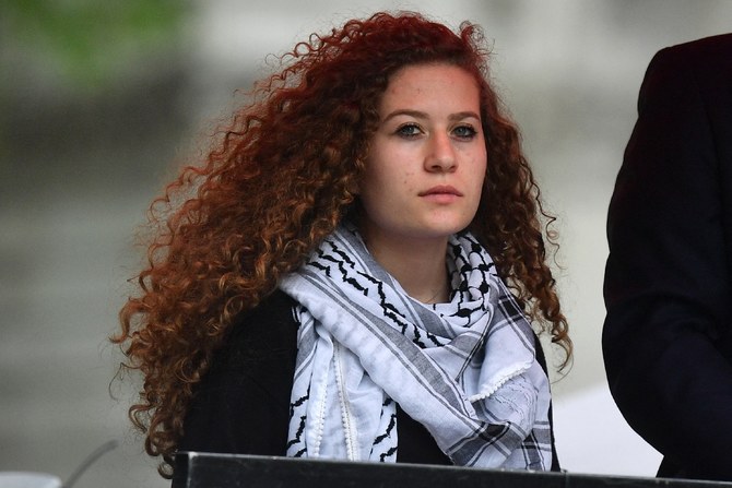 Palestinian activist Ahed Tamimi was arrested Monday for allegedly 'inciting terrorism' said the Israeli army. (Filephoto)