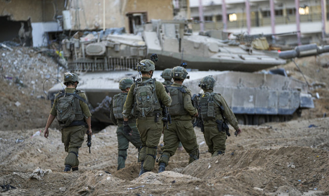 Israeli soldiers are seen during a ground operation in the Gaza Strip, Wednesday, Nov. 8, 2023. (AP)