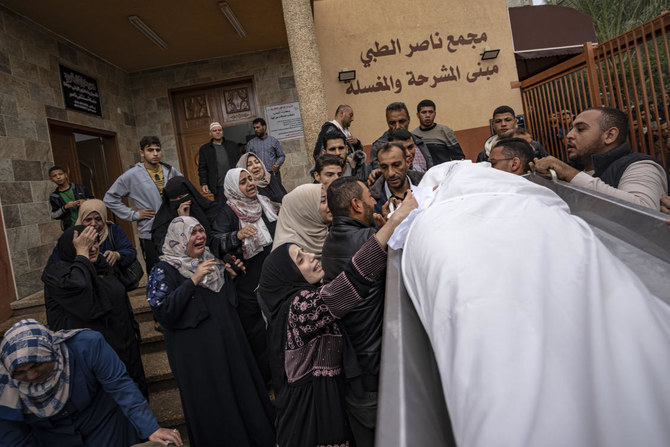 Catherine Russell, head of the UN children’s agency, decried the ‘devastating’ scenes she witnessed during a visit to war-ravaged Gaza. (AP)