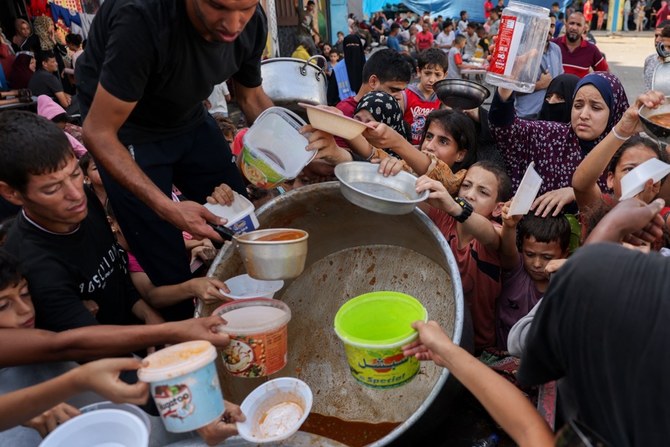 The WFP said it has helped more than 700,000 people in Gaza since Oct. 7 through this type of food assistance. (Getty Images/AFP)