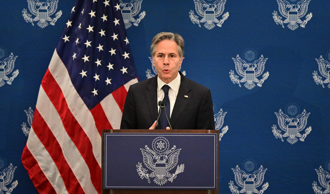 Blinken reaffirmed the importance of concrete steps to minimize harm to Palestinian civilians in all of Gaza. (AFP/File)