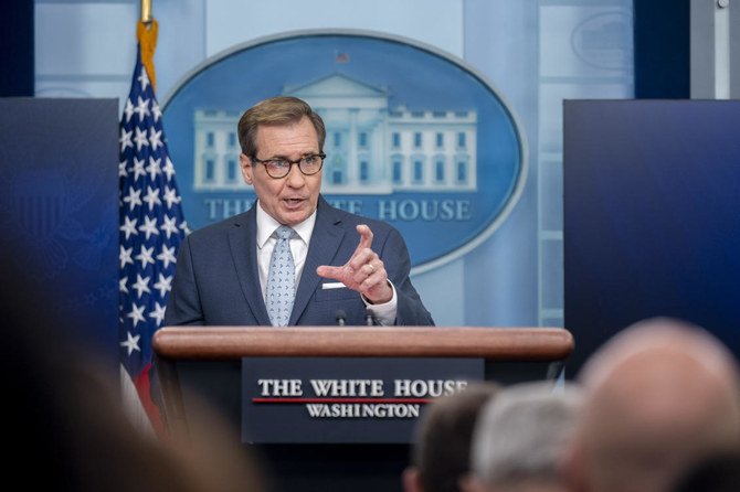 National Security Council spokesman John Kirby speaks during a press briefing at the White House, on Nov. 20, 2023, in Washington. (AP)