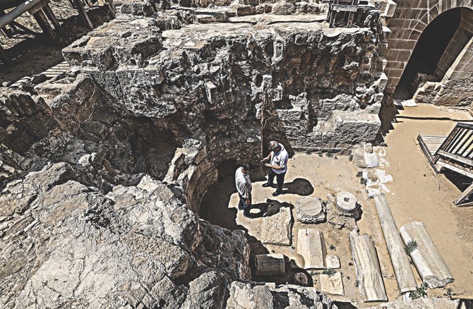 Saint Hilarion, in the center of Gaza, is an ancient Roman necropolis that is emblematic of the coastal enclave’s underdeveloped, archaeological treasures. (AFP/file)