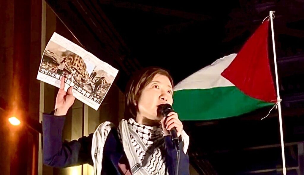 Oishi says her party has made suggestions in a statement to help solve the crisis given the very high number of Palestinian victims. (ANJ)