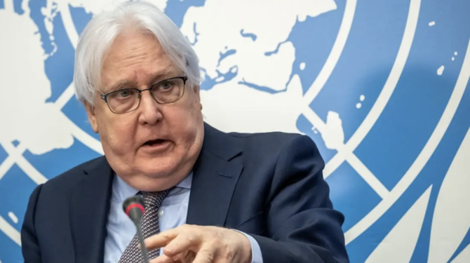 UN aid chief Martin Griffiths said on Friday that there had been “some progress” in ongoing negotiations to allow fuel into the Israeli-besieged Gaza Strip. (AFP/File Photo)