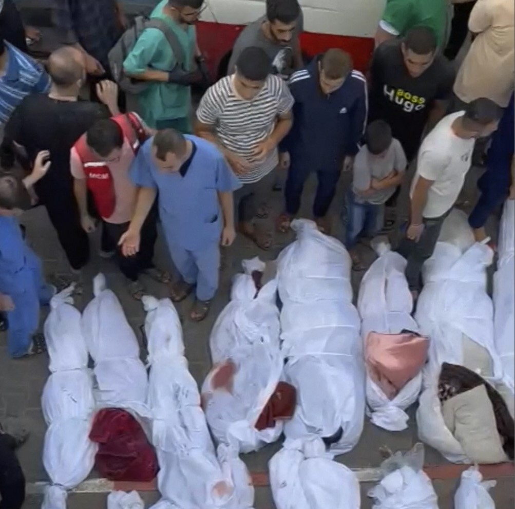 Gaza's health ministry claimed that the airstrike has killed more than 50 people and injured some 150 others, with numbers still expected to rise as civilians are still stuck under the rubble. (AFP)