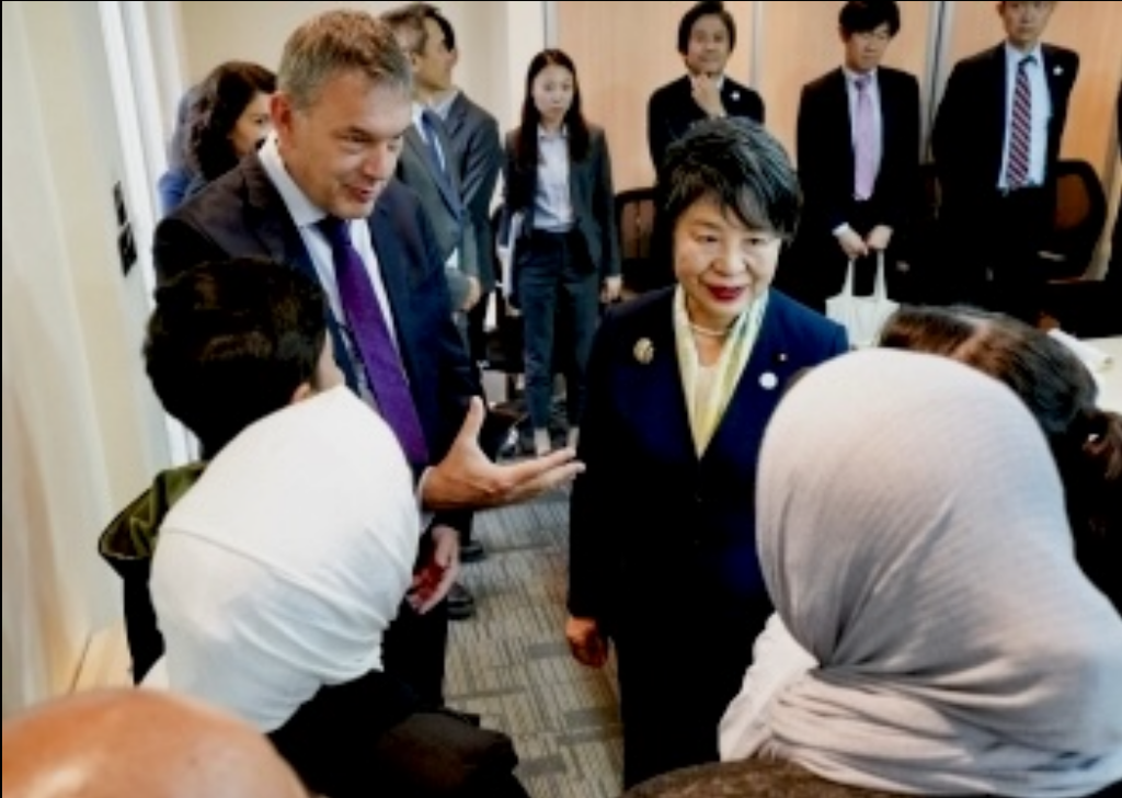 KAMIKAWA Yoko visited the headquarters of the United Nations Relief and Works Agency for Palestine Refugees in the Near East (UNRWA) in Jordan(MOFA) 