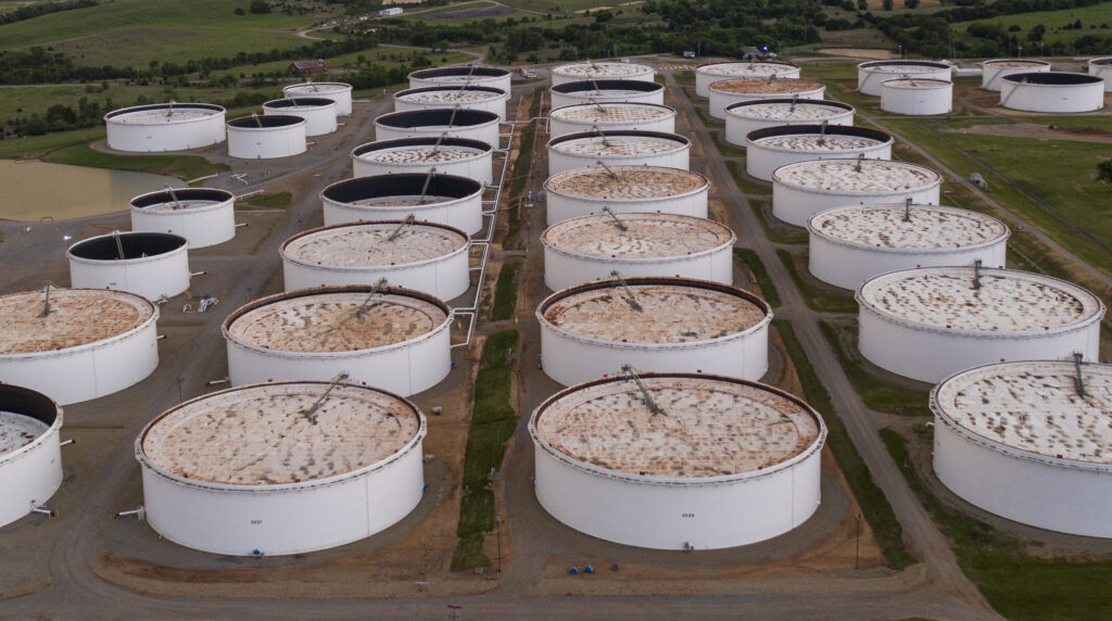 These figures represent the quantities of oil that arrived at refineries, tanks, and warehouses in ports in Japan during September 2023. (AFP)