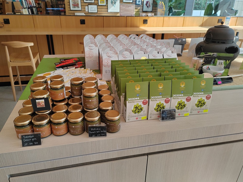 High quality green tea, sweets, snacks and condiments were featured and being sold at the café.