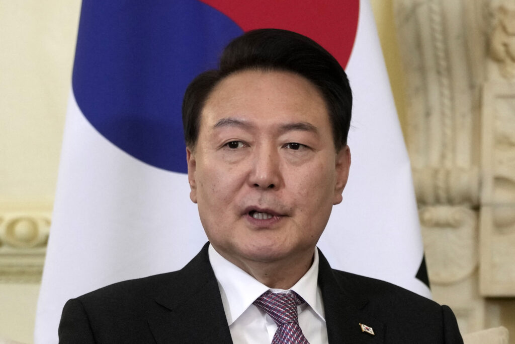 In August, Yoon indicated his intention to hold the next trilateral summit in South Korea. (AFP)